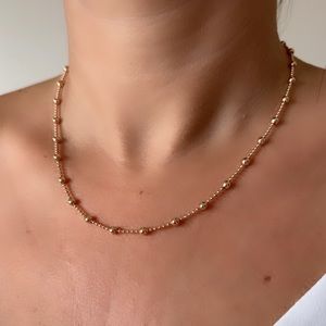 Bead Ball Chain Necklace | 18k Gold Plated | Luxury Jewelry
